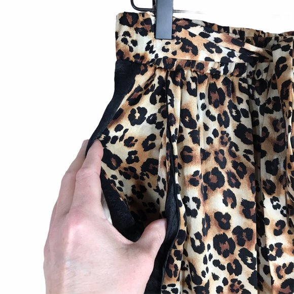 NEW With Tags WANDERLUX Vancouver Belted Leopard Wide Leg Pants Size M - Picture 6 of 9